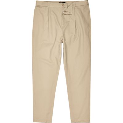 Light brown relaxed tapered trousers